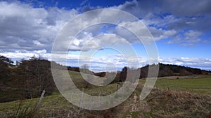 Landscape in livradois forez, auvergne, france