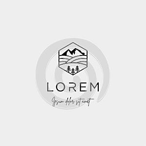 Landscape Logo design for landscaping vector icon