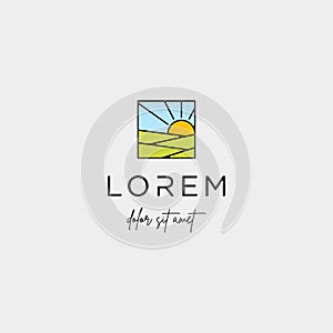 Landscape Logo design for landscaping vector icon