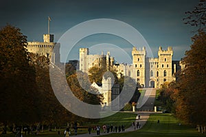 Landscape Long Walk of Windsor Castle England UK