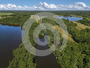 Landscape in the Loosdrechtse Plassen near Loosdrecht. Province of North Holland in the Netherlands