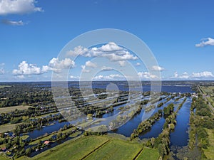 Landscape in the Loosdrechtse Plassen near Tienhoven. Province of North Holland in the Netherlands