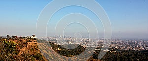 Landscape of Los Angeles and Griffith Observatory. California, United States of America