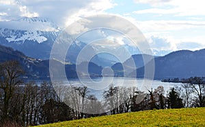 Landscape with Lucerne lake