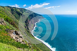 Landscape on Madeira islands, view from Ponta do Pargo, Portugal