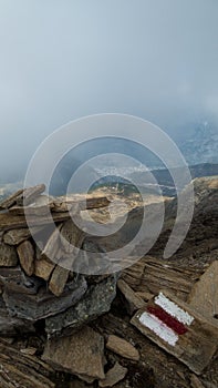 landscape from maderlucke in swiss alps