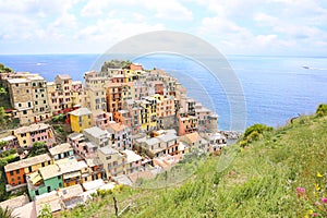 Landscape of Manarola village Cinque Terre Italy