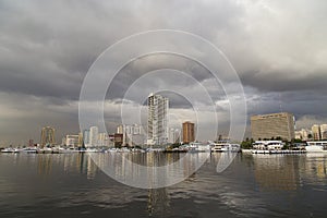 The landscape of Manila bay