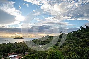 Landscape in Manuel Antonio Beach Costa Rica beach sunset sky