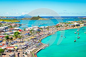 Marigot bay, St Martin, Caribbean photo