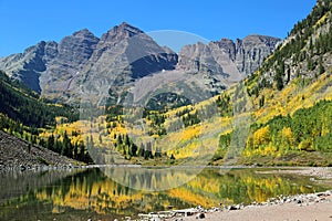 Landscape with Maroon Bells and Maroon Lake