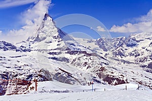 Landscape of Matterhorn peak Switzerland