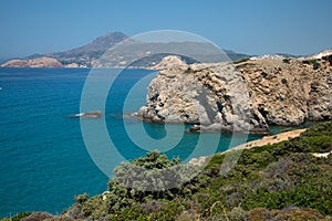 Landscape in Milos island in Greece