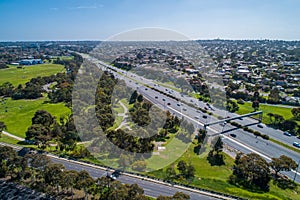 Landscape of Monash Freeway in Melbourne.