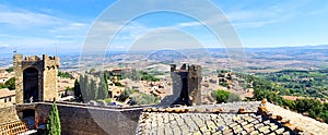 Landscape from Montalcino castle`walls