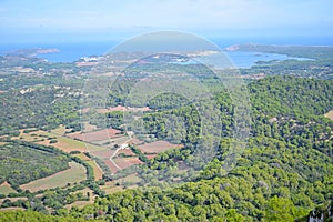 Landscape from Monte Toro, Menorca Espain photo