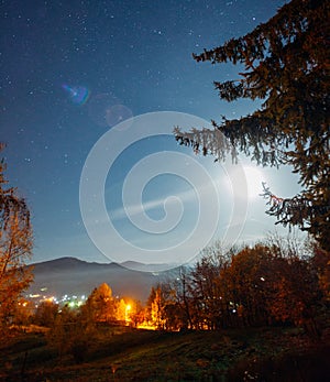 Landscape in moonlight