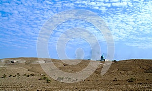 Landscape with the Mosque on the place of the prophet Abraham birth Borsippa, Babil, Iraq