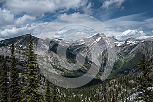 Landscape from the mount Fernie in Canada photo