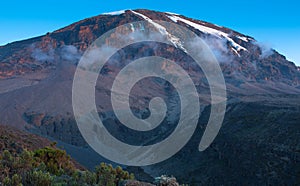 Landscape of Mount Kilimanjaro on a sunny day