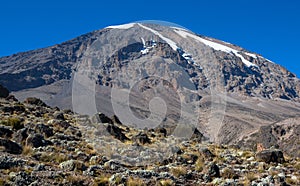 Landscape of Mount Kilimanjaro on a sunny day