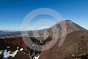 Landscape of Mount Ngauruhoe, Tongariro National Park, New Zealand