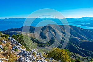 Landscape of Mount Pantokrator at Corfu, Greece