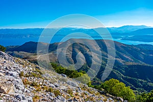 Landscape of Mount Pantokrator at Corfu, Greece