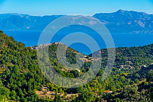 Landscape of Mount Pantokrator at Corfu, Greece