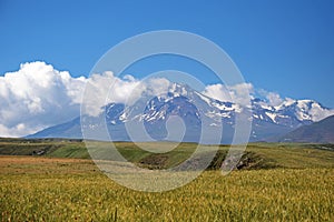 The landscape of Mount Sabalan Volcano , Iran