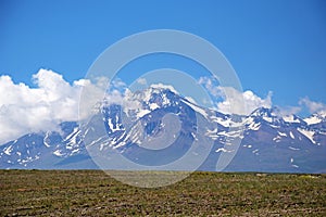 The landscape of Mount Sabalan Volcano , Iran