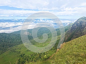 Landscape with mountain and beautiful clouds at Chaing mai, Thailand