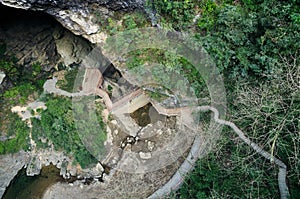 Landscape of mountain cave