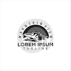 Landscape Mountain logo design inspiration / Vintage Mountain Adventure Hipster Emblem Logo design