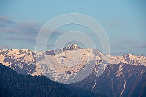 Landscape at the mountain near the austrian village called Bramberg am Wildkogel