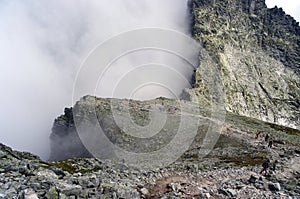 Landscape on a mountain pass in the High Tatras. Slovakia