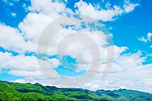 Landscape on mountain with sky