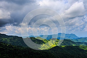 Landscape mountain with sky and cloudy at Khao-kho Phetchabun Thailand