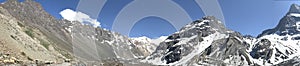 Landscape of mountain Snow in Santiago, Chile