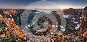 Landscape mountain in Tatras, peak Rysy, Slovakia and Poland photo