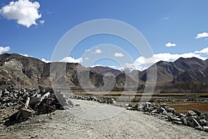 Landscape mountain view  in tibet