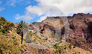 Landscape mountain with village Maska