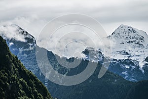 Landscape of the mountains of alps