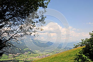 Landscape of the mountains in austria europe