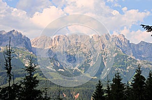 Landscape of the mountains in austria europe