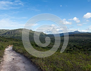 Landscape and mountains in the Chapada Diamantina National Park, Brazil.