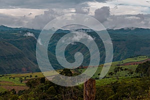 Landscape of the mountains of colombia