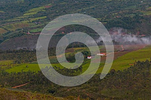 Landscape of the mountains of colombia