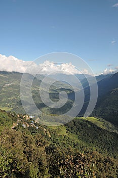 Landscape between Thimphu and Gangtey - Bhutan photo