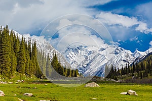 Landscape with mountains, Kyrgyzstan